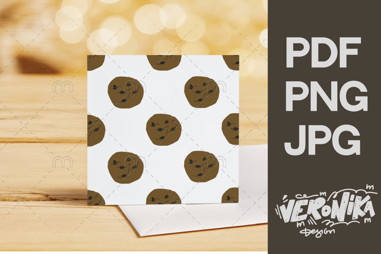 Cookie digital paper brown