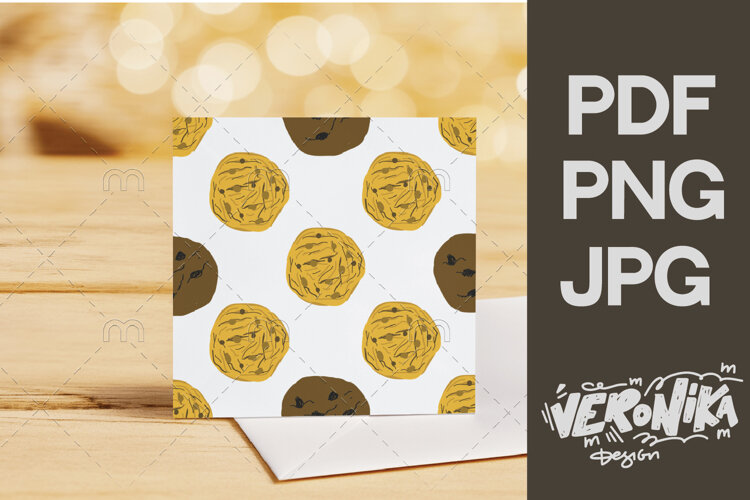 Cookie digital paper brownie and biscuit example image 1