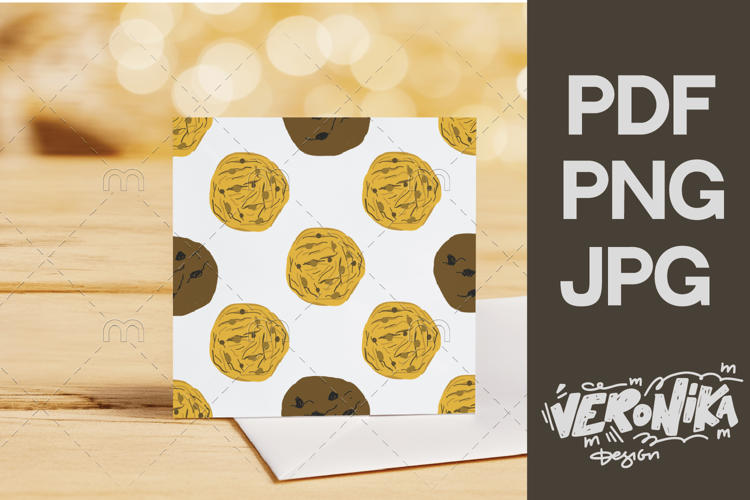 Cookie digital paper brownie and biscuit