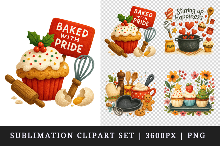 Cooking and Baking clipart printable sublimation design png
