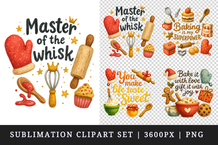 Cooking and Baking clipart printable sublimation design png