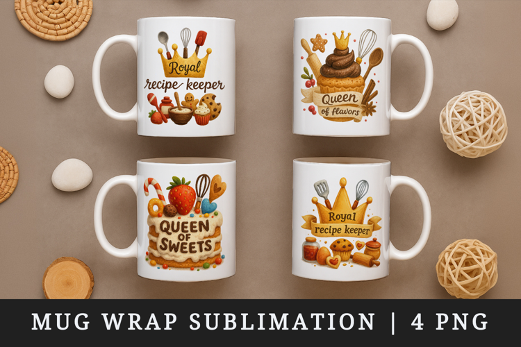 Cooking and Baking mug wrap printable sublimation design