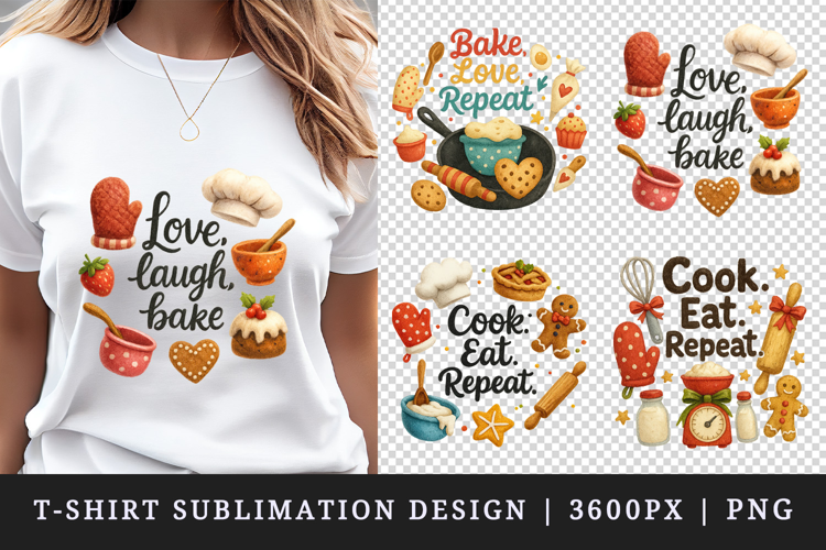 Cooking and Baking t-shirt printable sublimation design png