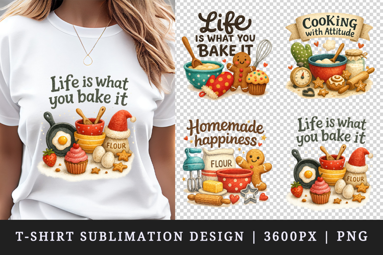 Cooking and Baking t-shirt printable sublimation design png