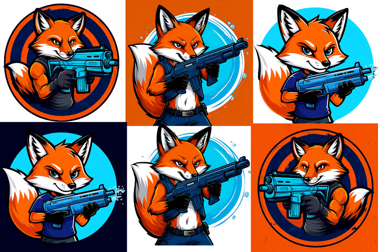 Cartoon Fox Gamer Mascot