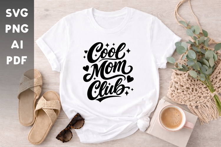 Cool Mom Club SVG | Trendy Mom Quote SVG Cut File