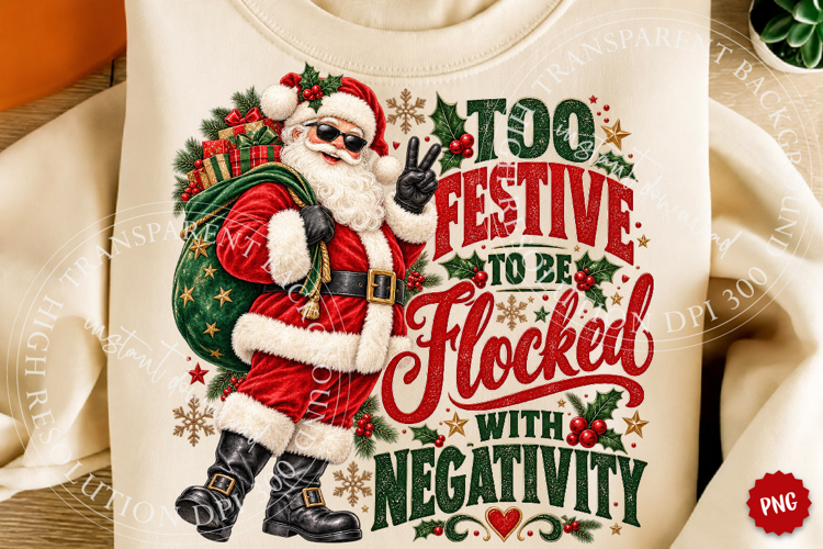 Cool Santa Sunglasses Sublimation PNG