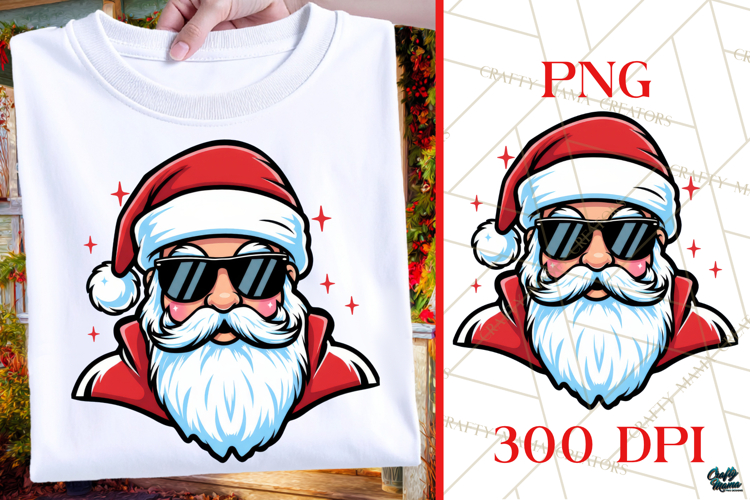 Cool Santa | Funny Santa Shirt | Christmas PNG