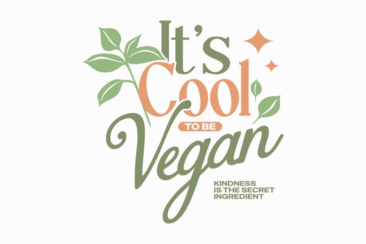 Its Cool to be Vegan T-shirt Quote Style