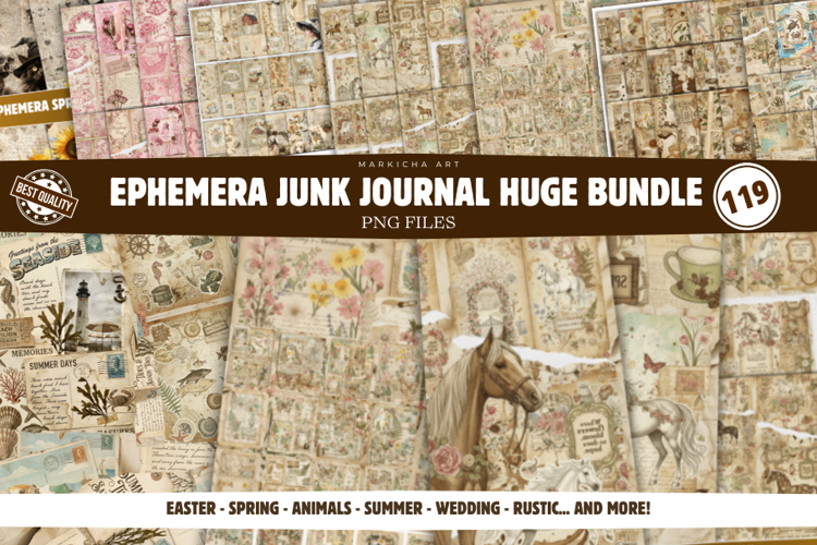 Ephemera Junk Journal Huge Bundle
