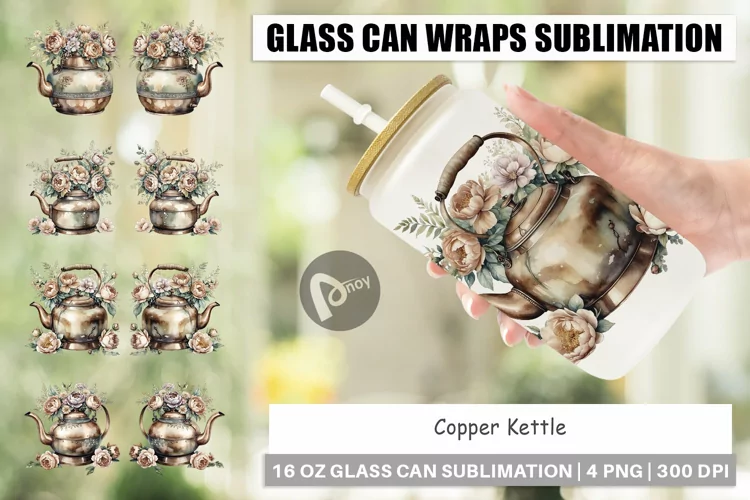 Glass Can Copper Kettle