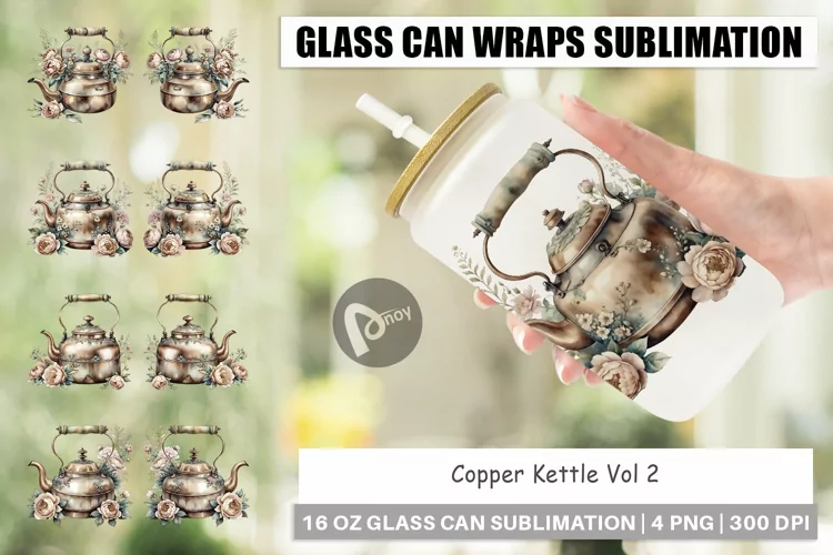 Glass Can Copper Kettle
