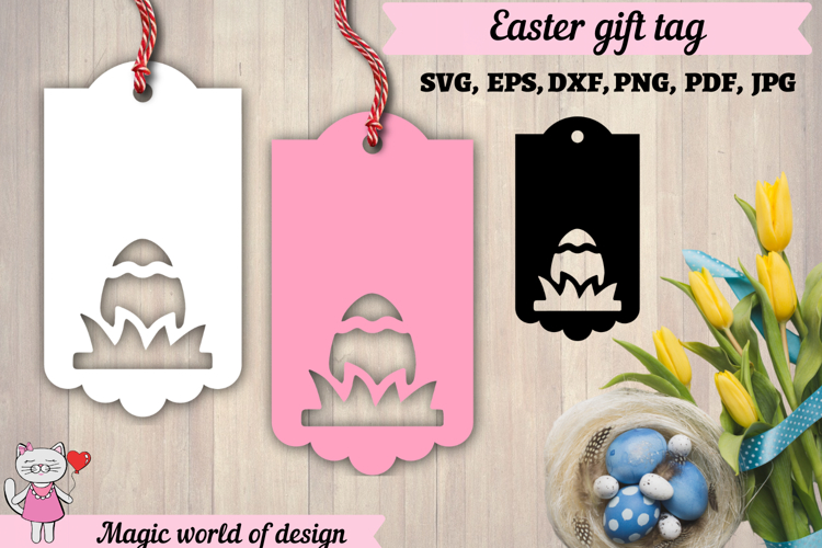 Easter gift tag, Easter Bunny svg, papercut template