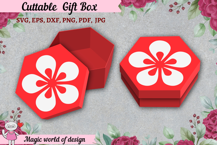 Intricate SVG Cut File Gift Box example image 1
