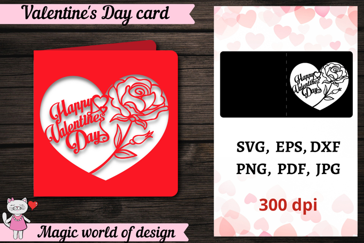 Valentines Day Card SVG | Papercut | 3D Crafts