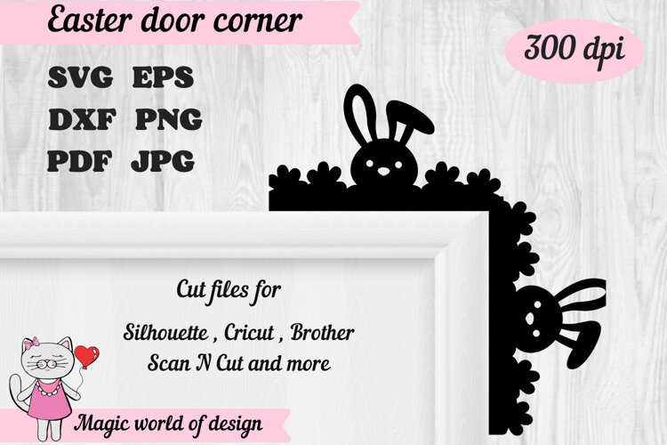 Easter Decoration| Door Corner |Easter Bunny Door Sign example image 1