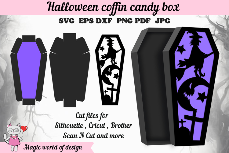 Halloween candy favor box SVG, Halloween Party Favor Box