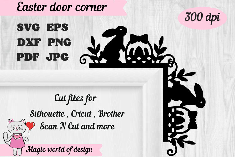 Easter Decoration| Door Corner |Easter Bunny Door Sign example image 1