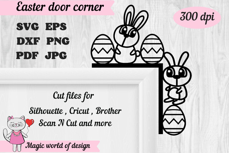 Easter Decoration| Door Corner |Easter Bunny Door Sign example image 1