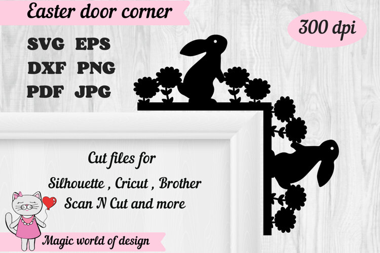 Easter Decoration| Door Corner |Easter Bunny Door Sign example image 1