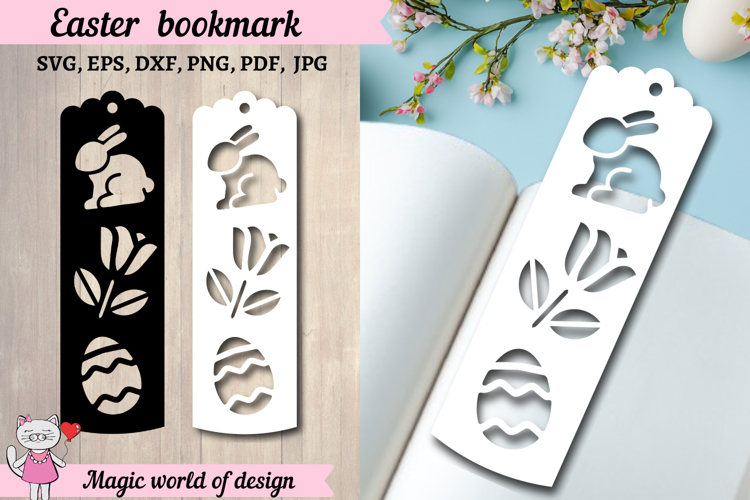 Easter Bookmark SVG Cut Files, Bookmark Papercut