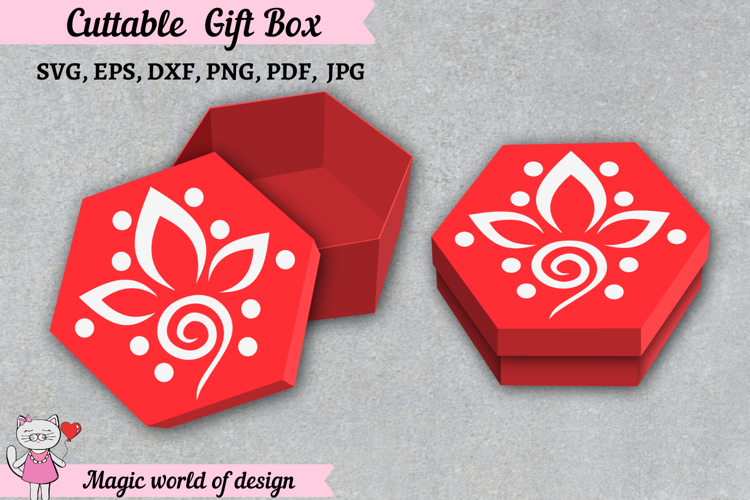 Delicate Paper Cut-Out Gift Box SVG
