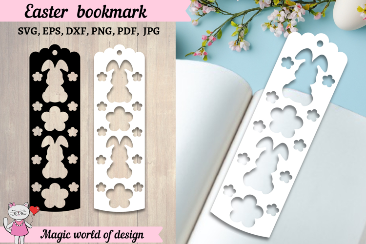 Easter Bookmark SVG Cut Files, Bookmark Papercut