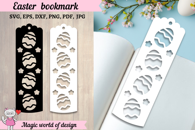 Easter egg Bookmark SVG, Bookmark Papercut