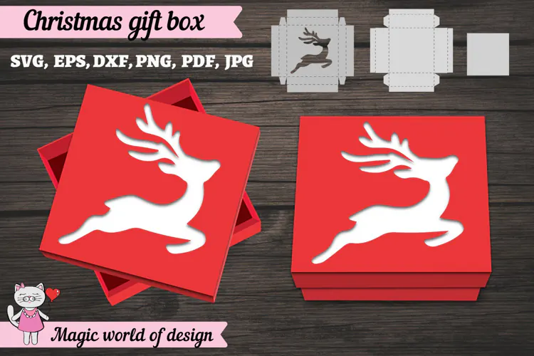 Reindeer Christmas SVG File, Cute Winter Reindeer Design