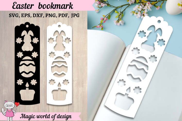 Easter Bookmark SVG Cut Files, Bookmark Papercut