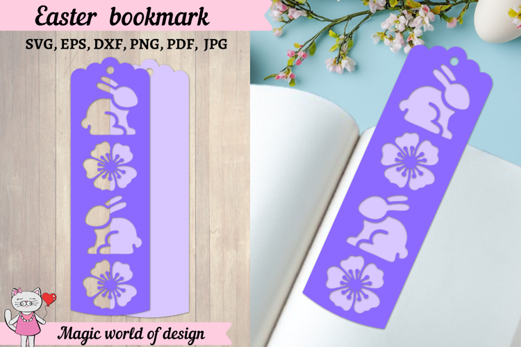 Easter Bookmark SVG Papercut Templates