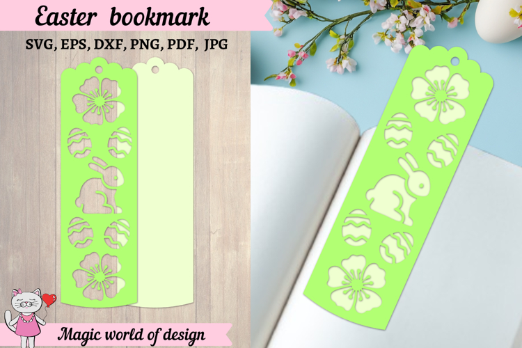 Easter Bookmark SVG Cut Files, Bookmark Papercut