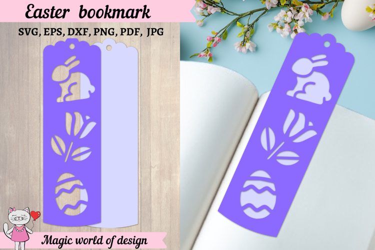 Easter bookmark templates svg, Bookmark Papercut