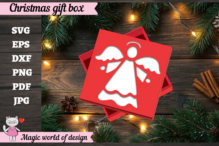 Christmas Gift Box SVG, 3D Layered Gift Box Paper Cut