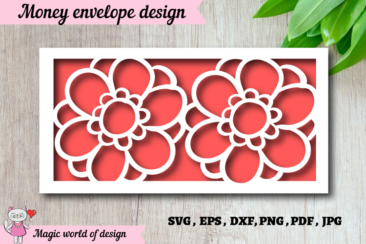 Floral Birthday Money Envelope svg