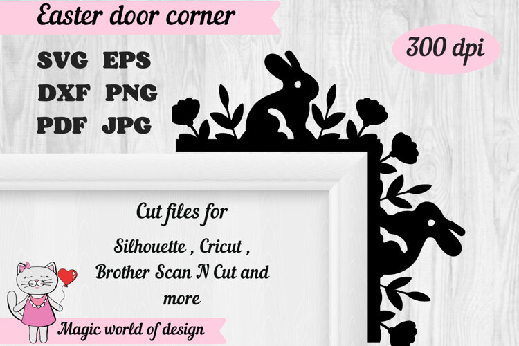 Easter Decoration| Door Corner |Easter Bunny Door Sign example image 1