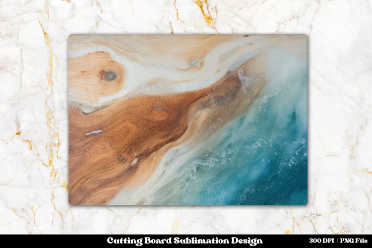 Glass Cutting Board Sublimation Designs | Teal Cutting Board