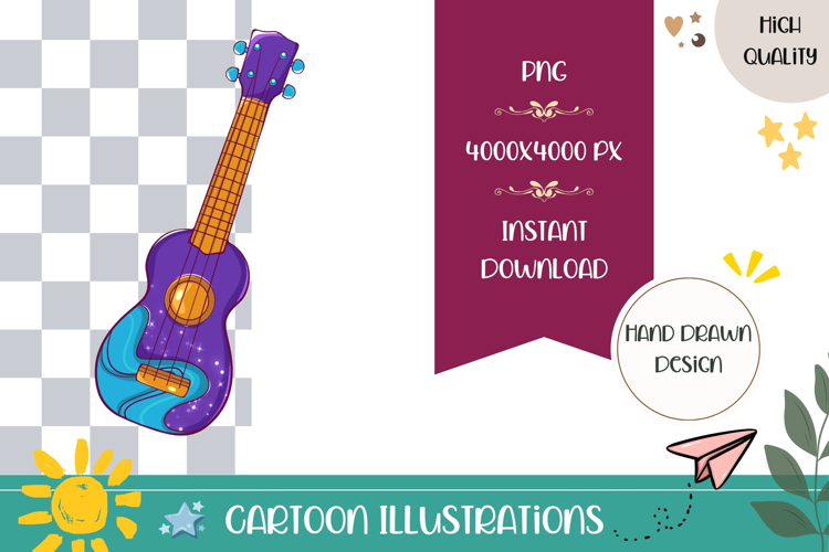 Hand Drawn Guitar Illustration PNG