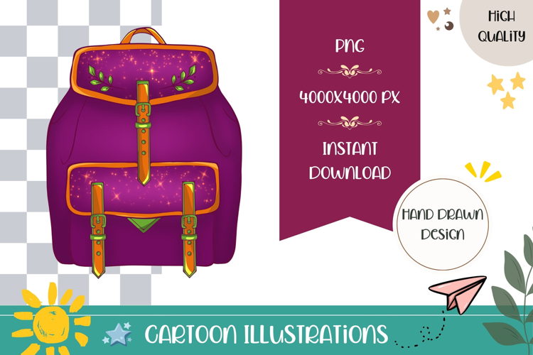Hand Drawn Backpack Illustration, Backpack PNG