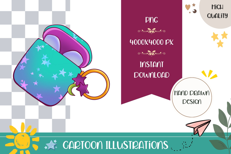 Hand Drawn Headphones Illustration, Cartoon Headphones PNG