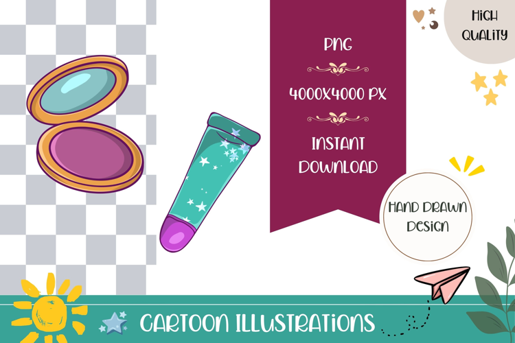 Hand Drawn Cosmetics Illustration, Cosmetics PNG