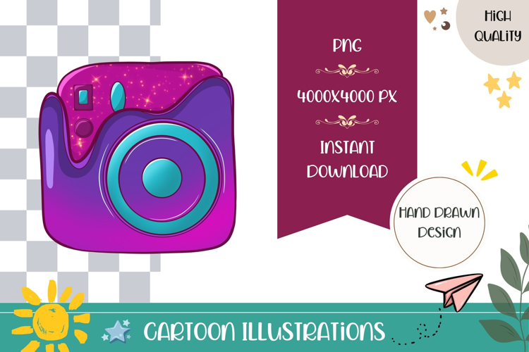 Hand Drawn Camera Illustration, Cartoon Camera PNG