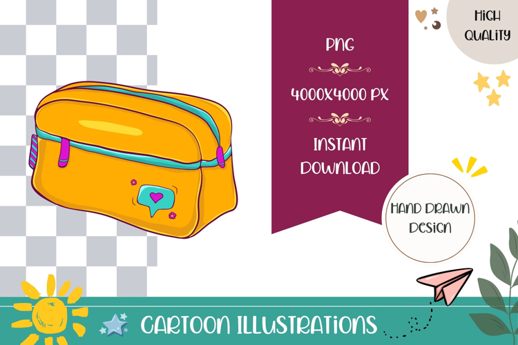 Hand Drawn Pencil Case Illustration, Cartoon Pencil Case PNG