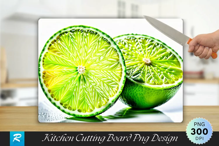 Lime Cutting Board Sublimation Design