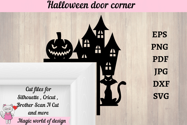 Halloween Door Corner SVG