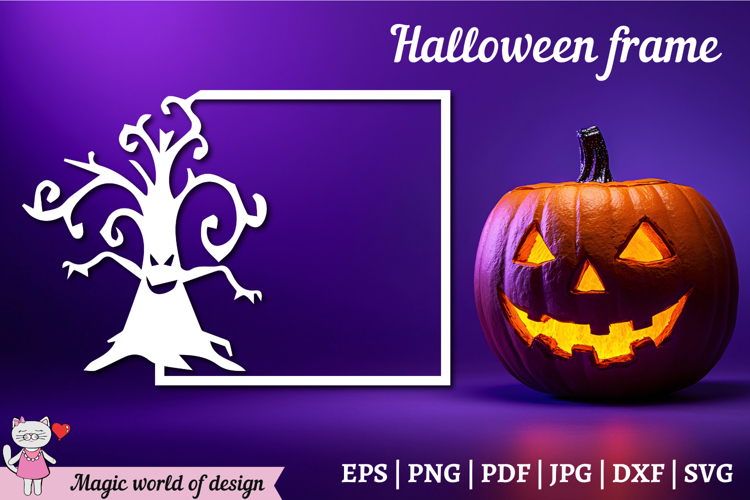 Halloween Frame svg digital cut file for Cricut