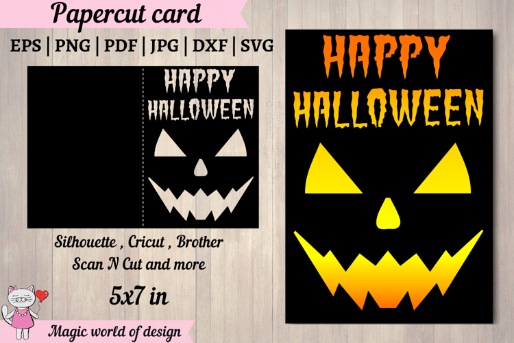 Spooky Halloween Card SVG Cut File