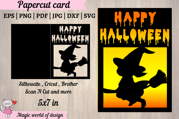 Happy Halloween pumpkin Card svg for Cricut