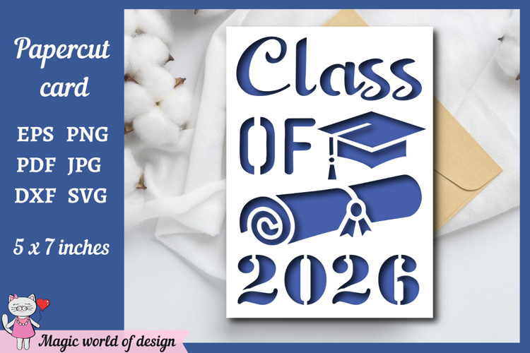 2026 Graduation Card svg, Class of 2026 Cut Files