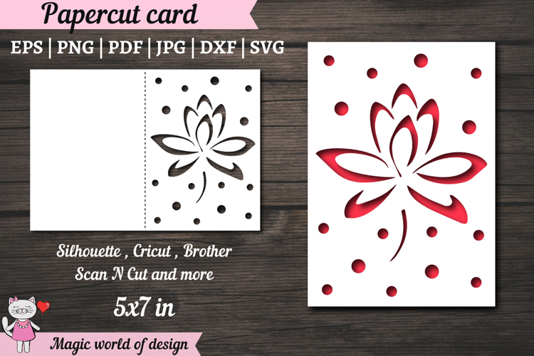 Flowers card Svg, paper cutting